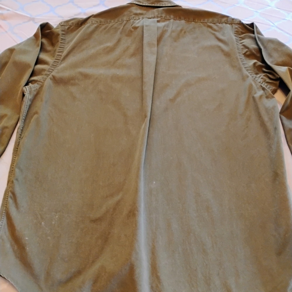 Ralph Lauren Olive Green Large Long Sleeve Men's Button-Down Shirt - Picture 5 of 8